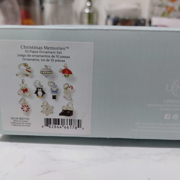 Lenox Christmas Memories 8 Piece Ornament Set Lenox 867170 - Picture 5 of 5